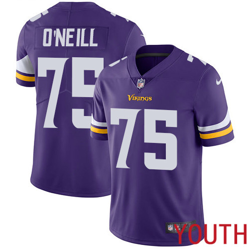 Minnesota Vikings 75 Limited Brian O Neill Purple Nike NFL Home Youth Jersey Vapor Untouchable
